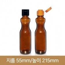 유리병 희성원형 270ml(갈색) (K) 40개 대캡