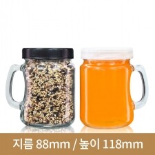 유리병 수제청병  손잡이 소(A) 500ml 82파이 플라스틱마개 20개