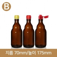 유리병 (B타입)웨이 갈색기름병 330ml(A-W)40개