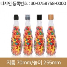 (특허)유럽형 투명 호프용기 500cc(A) 28파이 150개 [계량더블캡]