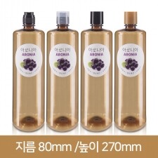 (특허)페트병 [계량더블캡]갈색신형일자페트 1000ml 28파이 (A) 96개