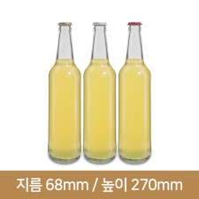 유리병 웨이 투명맥주병 500ml(A-W) 48개