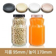 (스크류철캡)유리병 명품1Kg (A) 70파이 12개