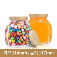 (대나무 우드마개)유리병 다용도타원500ml(A) 70파이 32본