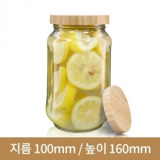 (대나무 우드마개)유리병 손잡이유자1kg(A) 82파이 24개