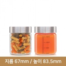 내열 눈금 스무디 유리병 150ml (A-W) 4개