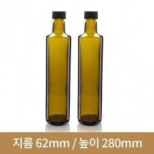 (31더치캡)유리병 올리브원형오일 500ml(A) 35개