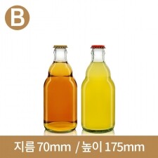 유리병 (B타입)웨이 투명 맥주병 330ml(A-W)40개<특가>